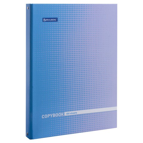 Тетрадь на кольцах А4 Brauberg Градиент 100 листов, клетка 403272 цена за 3 шт , 